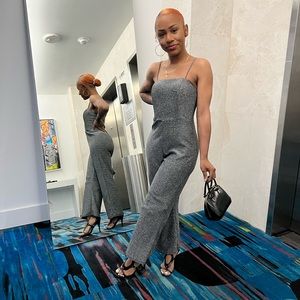 Gray sparkling Fashionnova jumpsuit